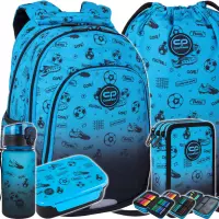Ilustracja CoolPack Zestaw Szkolny Football 2T Blue 5el. Plecak Prime Pro F162008 + Worek F159008 + Piórnik F067008 + Z17008 + Z18008