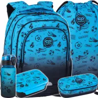Ilustracja CoolPack Zestaw Szkolny Football 2T Blue 5el. Plecak Fast F163008 + Worek F159008 + Piórnik F062008 + Z17008 + Z18008