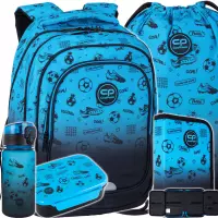 Ilustracja CoolPack Zestaw Szkolny Football 2T Blue 5el. Plecak Fast F163008 + Worek F159008 + Piórnik F076008 + Z17008 + Z18008