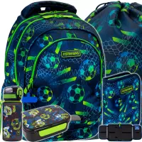 Ilustracja produktu AstraBag Zestaw Szkolny Football 5el. Plecak AB330 502026021 + Worek 507026011 + Piórnik 503026032 + Z17336 + Z18336