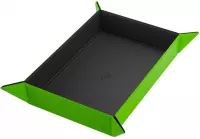 Ilustracja produktu Gamegenic: Magnetic Dice Tray - Rectangular - Mata do Kości - Black/Green