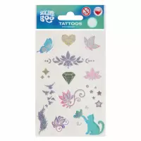 Ilustracja Sticker Boo Tatuaż Zmywalny Dla Dzieci Brokat 569314