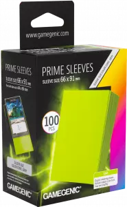 Ilustracja produktu Gamegenic: Prime Sleeves (66x91 mm) - Koszulki na Karty - Lime - 100 sztuk