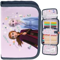 Ilustracja produktu Paso Piórnik Dwuklapkowy z Wyposażeniem Disney Frozen Różowy DF25BB-P001