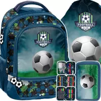 Ilustracja produktu Paso Zestaw Szkolny 3el. Football Plecak PP24FC-260 + Piórnik PP24FC-023 + Worek PP24FC-712