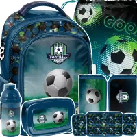 Ilustracja produktu Paso Zestaw Szkolny 5el. Football Plecak PP24FC-260 + Piórnik PP24FC-P001BW + Worek PP24FC-712