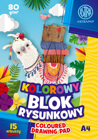 Ilustracja produktu Astra Blok Kolorowy A4 15 Arkuszy 80g 106021004 Mix