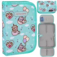 Ilustracja AstraBag Piórnik AC1 Pojedynczy Dwuklapkowy bez Wyposażenia Kitty's World 503024001