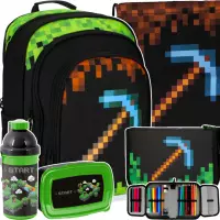 Ilustracja produktu Starpak Zestaw Szkolny Pixel Game Kilof 5el. Plecak 485734 + Piórnik 485869 + Worek 485859 + PP24ST-3021 + PP24ST-3022
