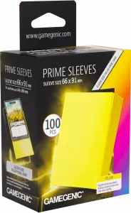 Ilustracja produktu Gamegenic: Prime Sleeves 66x91 mm - Koszulki na Karty - Yellow - 100 sztuk