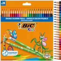 Ilustracja produktu Bic Kredki Ołówkowe Zmazywalne Evolution Illusion 24 kolory 9878691