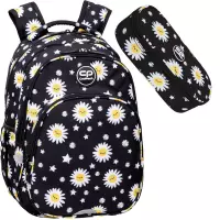 Ilustracja produktu CoolPack Zestaw 2el. Daisy Black Plecak F027817 + Piórnik F062817