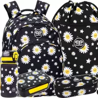 Ilustracja produktu CoolPack Zestaw 5el. Daisy Black Plecak F027817 + Worek F070817 + Piórnik F062817 + Z17817 + Z18817