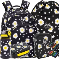 Ilustracja produktu CoolPack Zestaw 5el. Daisy Black Plecak F027817 + Worek F070817 + Piórnik F066817 + Z17817 + Z18817