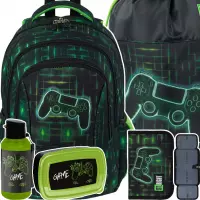 Ilustracja produktu St.Right Zestaw Szkolny 5el. Neon Pad Plecak 5681714 + Piórnik 681769 + Worek 681752