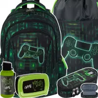 Ilustracja produktu St.Right Zestaw Szkolny 5el. Neon Pad Plecak 5681714 + Piórnik 681721 + Worek 681752