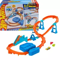 Ilustracja produktu Mattel Hot Wheels Track Creator Tor Super Skok Zestaw z Napędem JDB49