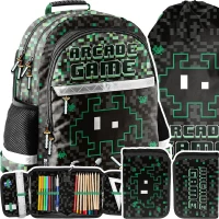 Ilustracja produktu Paso Zestaw Szkolny 3el. Arcade Game Plecak PP24MC-116 + Piórnik PP24MC-P001 + Worek PP24MC-712
