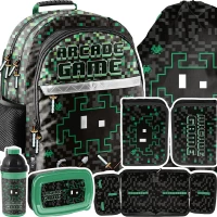 Ilustracja produktu Paso Zestaw Szkolny 5el. Arcade Game Plecak PP24MC-116 + Piórnik PP24MC-P001BW + Worek PP24MC-712