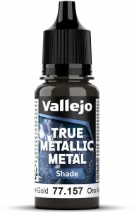Ilustracja produktu Vallejo: 77.157 - True Metallic Metal - Shade - Arcane Gold (18 ml)
