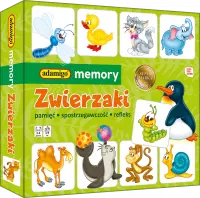 Ilustracja produktu Adamigo Gra Memory Zwierzaki