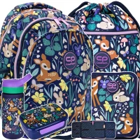 Ilustracja produktu CoolPack Zestaw Szkolny Oh My Deer 5el. Plecak Jerry F029664 + Worek F070664 + Piórnik F076664