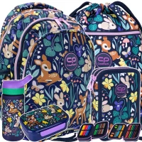 Ilustracja produktu CoolPack Zestaw Szkolny Oh My Deer 5el. Plecak Jerry F029664 + Worek F070664 + Piórnik F066664
