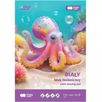 Ilustracja Happy Color Blok Techniczny Biały A4 10 Kartek 170g Aqua Cuties 039287