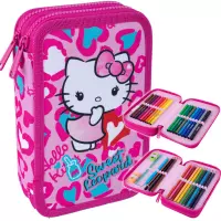 Ilustracja produktu CoolPack Jumper 2 Piórnik Dwukomorowy Z Wyposażeniem Hello Kitty Pink 2 F066035
