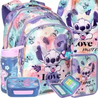 Ilustracja produktu CoolPack Jerry Zestaw Szkolny Stitch 5el Plecak Pastel F029885 + Worek F054885 + Piórnik F076885 + STLO9913 + STLO9903