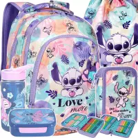 Ilustracja produktu CoolPack Prime Zestaw Szkolny Stitch Pastel 5el Plecak F025885 + Worek F054885 + Piórnik F066885 + STLO9913 + STLO9903