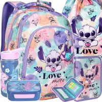 Ilustracja produktu CoolPack Prime Zestaw Szkolny Stitch Pastel 5el Plecak F025885 + Worek F054885 + Piórnik F076885 + STLO9913 + STLO9903