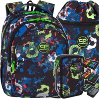 Ilustracja produktu CoolPack Jerry Plecak Szkolny Football Blue F029336 + Worek D070336 + Piórnik D067336