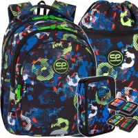 Ilustracja produktu CoolPack Jerry Plecak Szkolny Football Blue F029336 + Worek D070336 + Piórnik D066336