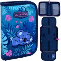 Ilustracja produktu AstraBag Piórnik AC1 Pojedynczy Dwuklapkowy bez Wyposażenia Sweet Koala 503025002