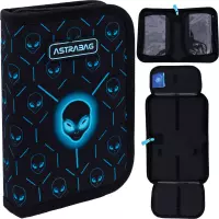 Ilustracja produktu AstraBag Piórnik AC1 Pojedynczy Dwuklapkowy bez Wyposażenia Neon UFO 503025015