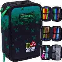 Ilustracja produktu AstraBag Piórnik Trzykomorowy z Wyposażeniem AC31 Do Your Best 503025022