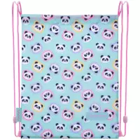 Ilustracja produktu AstraBag Worek Szkolny Na Sznurkach AD1 Minty Pandas 507025005