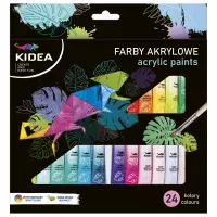 Ilustracja produktu Kidea Farby Akwarelowe 24 Kolory 6 ml w Tubie 512160
