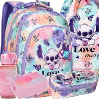 Ilustracja produktu CoolPack Prime Zestaw Szkolny Stitch Pastel 5el Plecak F025885 + Worek F054885 + Piórnik Tuba F062885 + Z17912 + Z07912