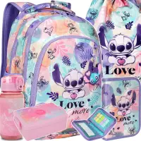 Ilustracja produktu CoolPack Prime Zestaw Szkolny Stitch Pastel 5el Plecak F025885 + Worek F054885 + Piórnik F076885 + Z17912 + Z07912