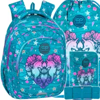 Ilustracja produktu CoolPack Zestaw Szkolny Seafish 3el. Plecak Fast F163963 + Worek F159963 + Piórnik F076963