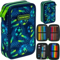 Ilustracja produktu AstraBag Piórnik AC21 Dwukomorowy z Wyposażeniem Football 503026033