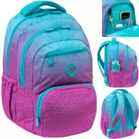 Ilustracja produktu ABag Plecak Szkolny AB200 Hexagon Mint Ombre 502026034