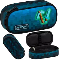 Ilustracja AstraBag Piórnik AC6 Saszetka Usztywniona Blue Pixel 503026038