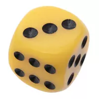 Ilustracja produktu Kość REBEL matowa 6 Ścian - 16 mm - Oczka - Żółta