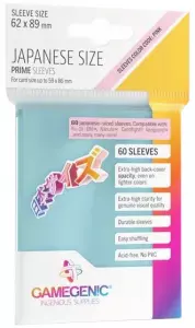 Ilustracja Gamegenic: Japanese Size Prime Sleeves (62x89 mm) ) - Koszulki na Karty - Clear - 60 szt.