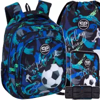 Ilustracja produktu CoolPack Zestaw Szkolny Football Navy 3el. Plecak Fast F163967 + Worek F159967 + Piórnik F076967