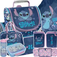 Ilustracja produktu Paso Zestaw Szkolny 6el.Stitch Cool Tornister DS26XX-525 + Piórnik DS26XX-P001BW + Worek DS26XX-712 + Torba DS26XX-074
