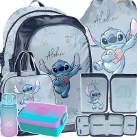 Ilustracja produktu  Paso Zestaw Szkolny 6el.Stitch Blue Plecak DS26UU-081 + Piórnik DS26UU-P001BW + Worek DS26UU-712 + Torba DS26UU-074